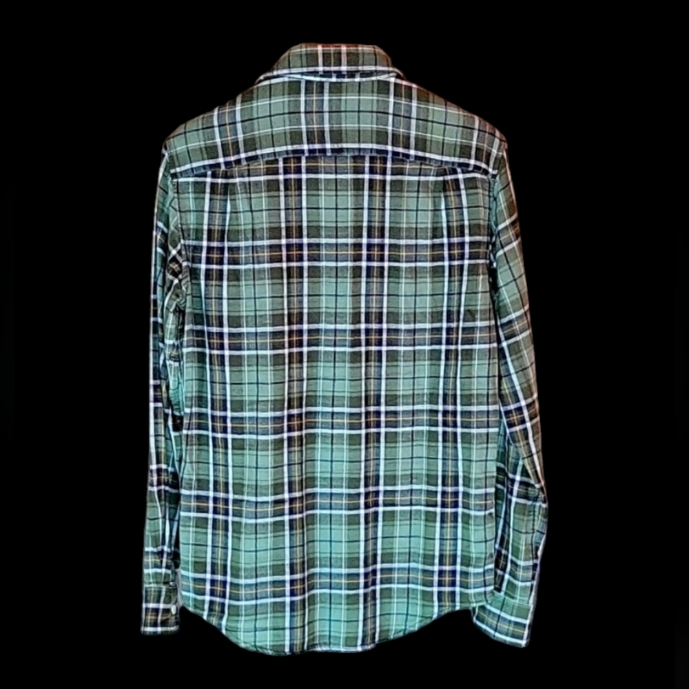 American Eagle Outfitters Plaid Flannel Button Down Long Sleeve Top, X-Small - Picture 3 of 3
